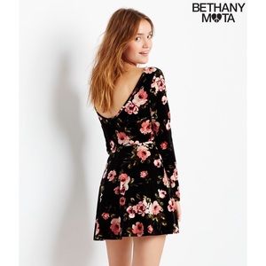 SUMMER SALE Velvet floral skater dress